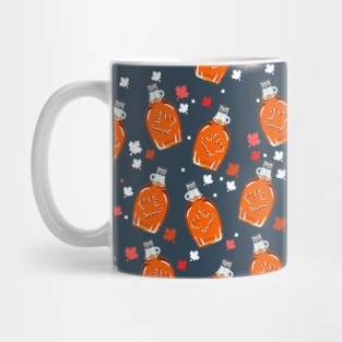 Canadian Maple Syrup Pattern, Dark Grey Mug